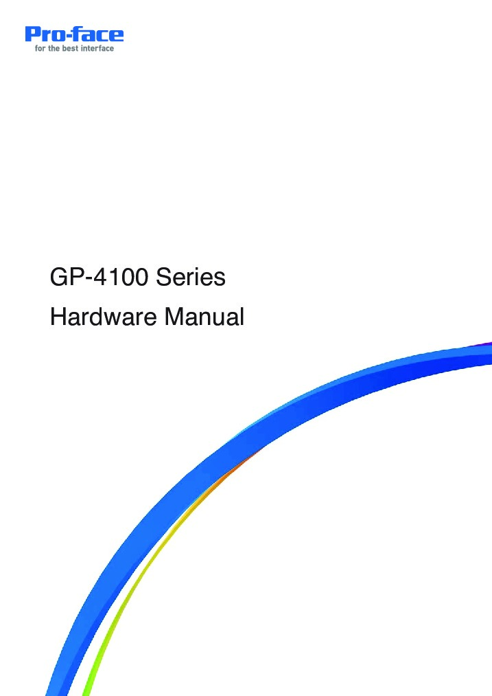 First Page Image of GP4100 Series Hardware Manual GP4104W1D.pdf